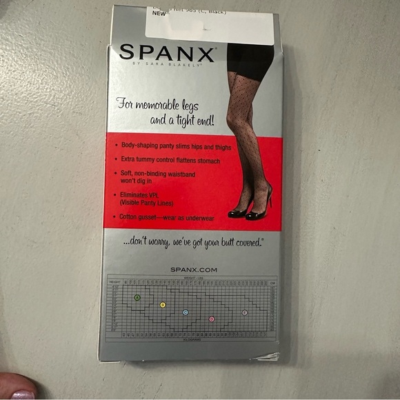 SPANX by Sara Blakely Women’s Black Uptown Tight-End Tights Patterned Sz C NWT - Picture 5 of 5